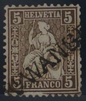CH - Sitz. Helvetia - Zst. Nr. 30 Stabstempel Oberwangen