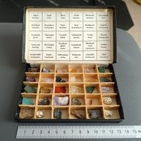 Kleine Mineraliensammlung als alter Sammlung