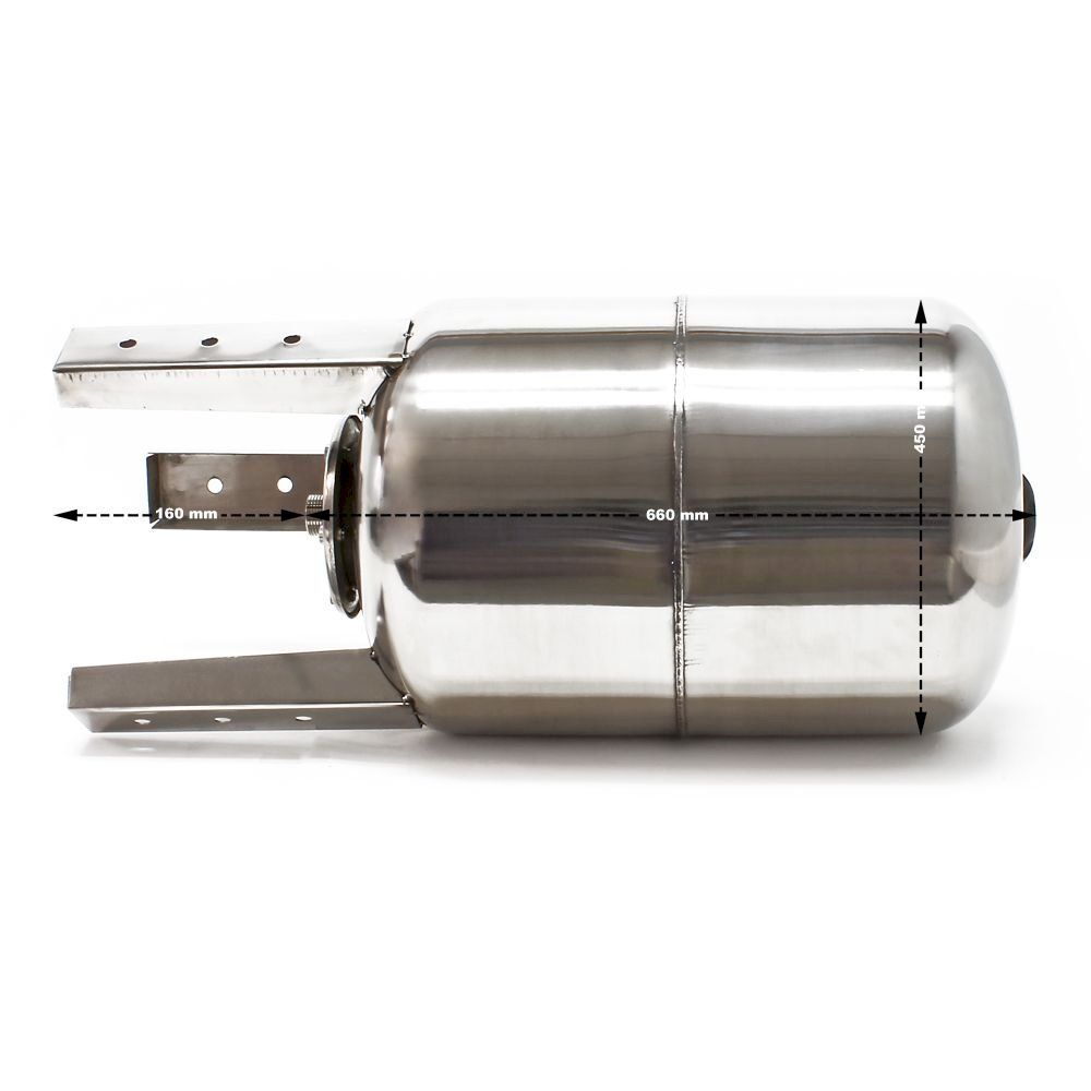 Annaffiatura & Irrigazione: WilTec 100L Edelstahl DruckMembrankessel – Nuovo e nell'imballaggio originale da Bottighofen venduto da zaap 1