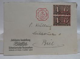 Jubiläums-Brief  100 Jahre  Postmarken 1943
