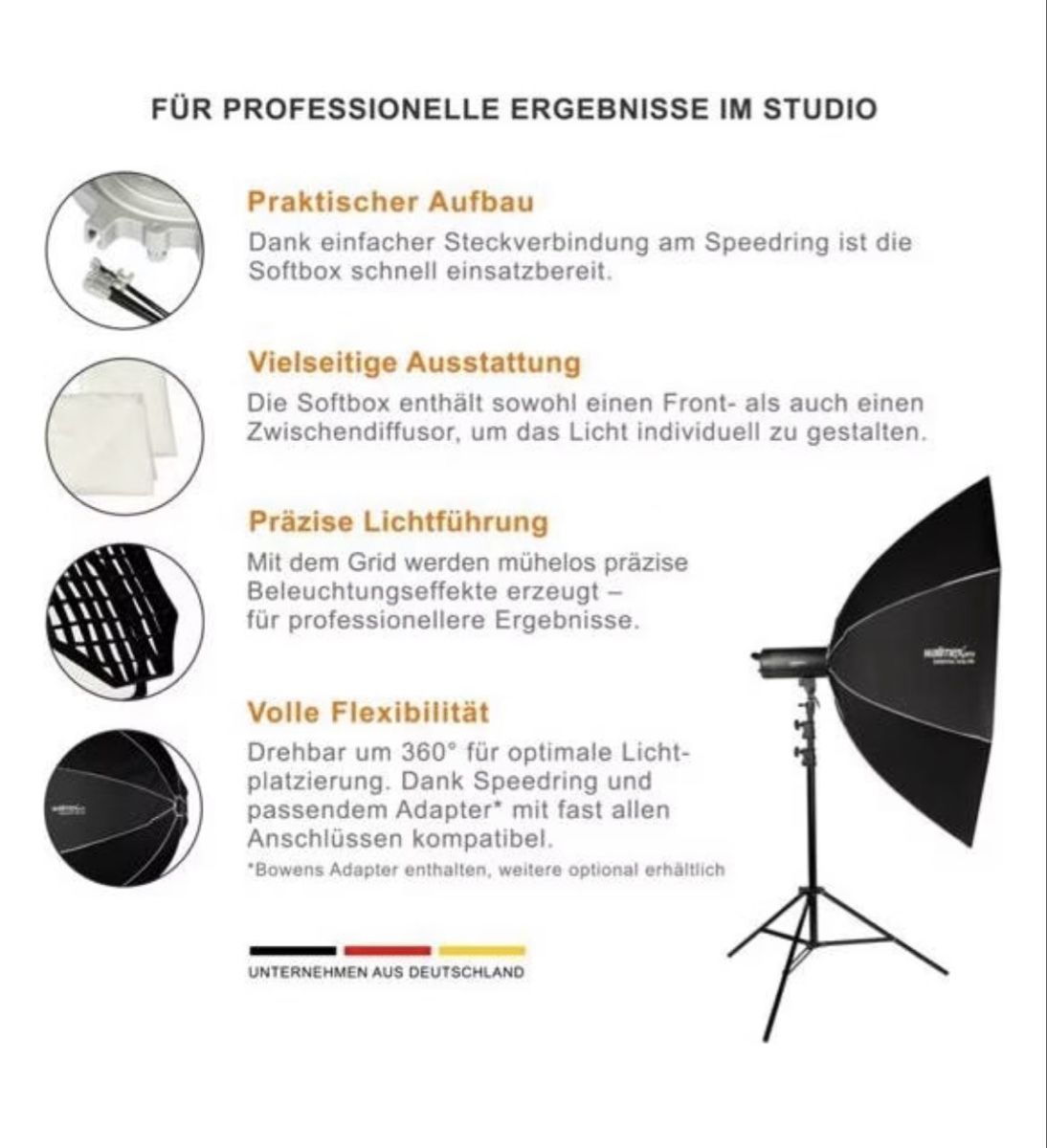 Walimex Flash: Walimex pro Studio Kit mit Zubehör – Usato da Miège venduto da GenuineY 5