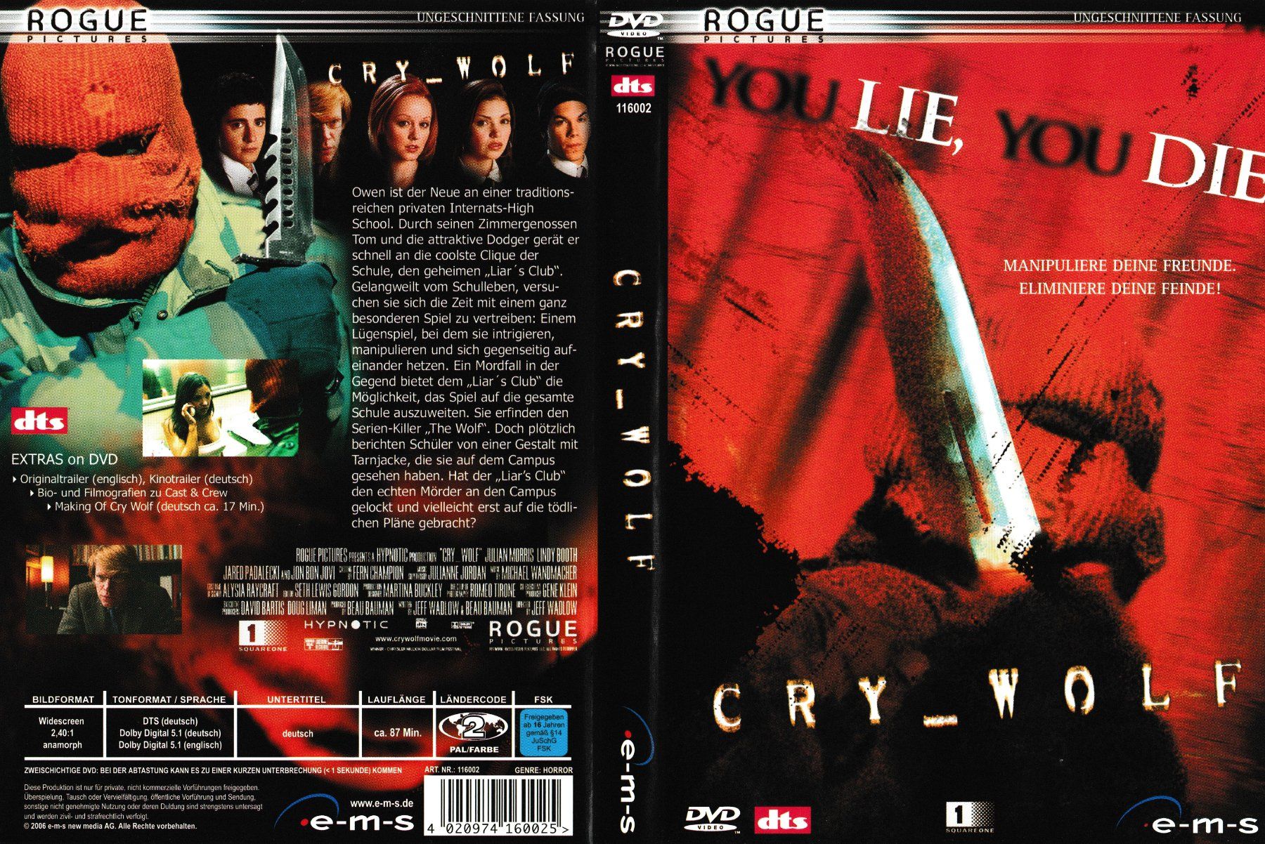 Alle DVDs: DVD - Cry Wolf – Gebraucht aus Langnau am Albis von MediaRescuerKeLoX