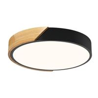 LED Deckenleuchte Deckenlampe rund Holzdekor 24W 30cm 4000K