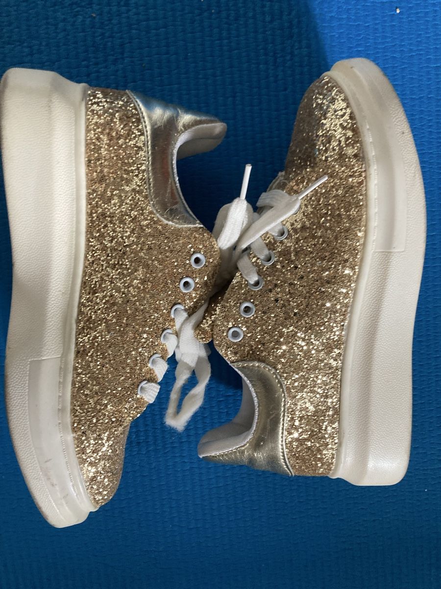 Scarpe da donna: Gold glitzer Sneakers, Grösse 38 – Usato da Langenthal venduto da F5Haenni 2