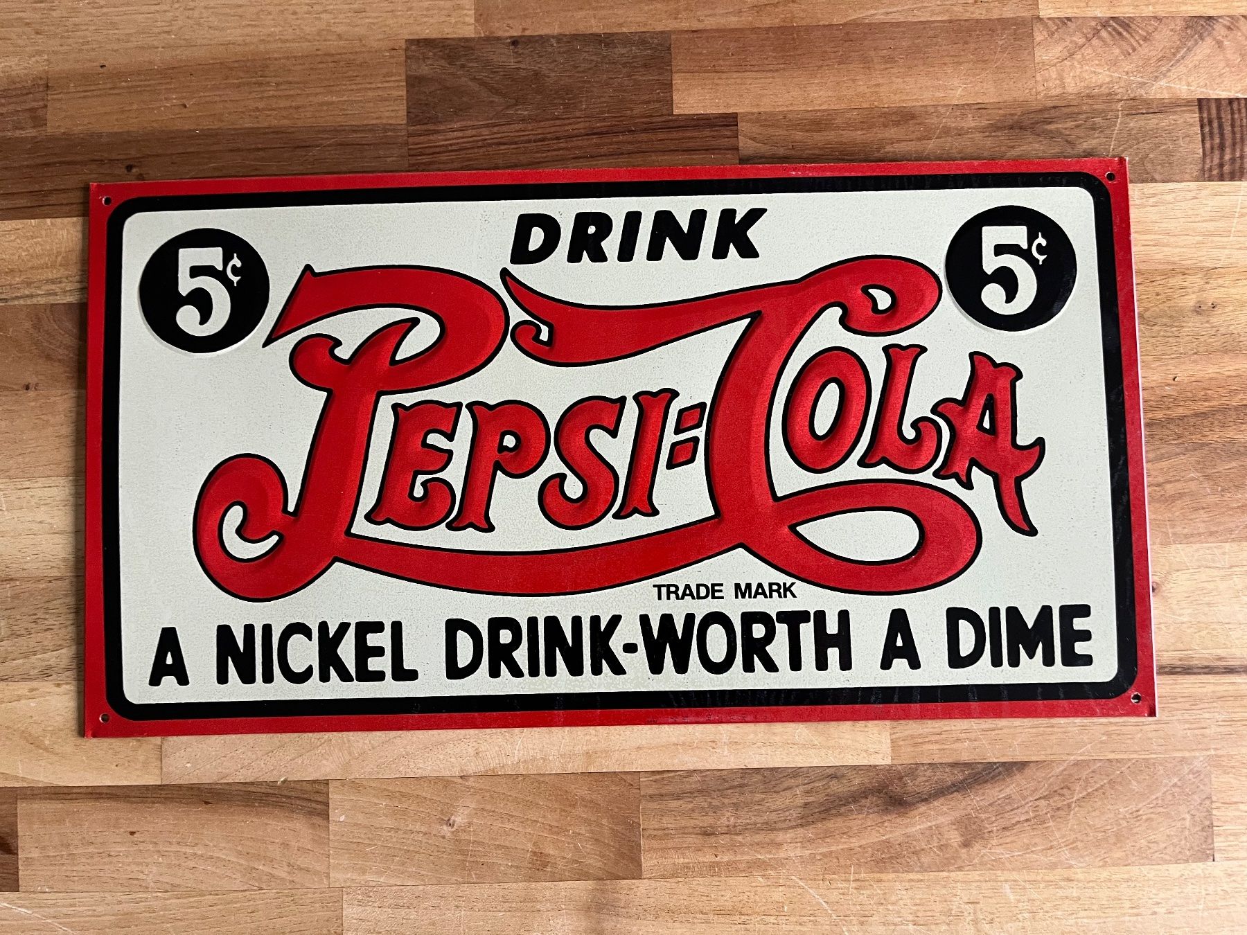 Pepsi Insegne: Pepsi-Cola Blechschild "5¢", Vintage – Nuovo (secondo la descrizione) da st. gallen venduto da ludifigos