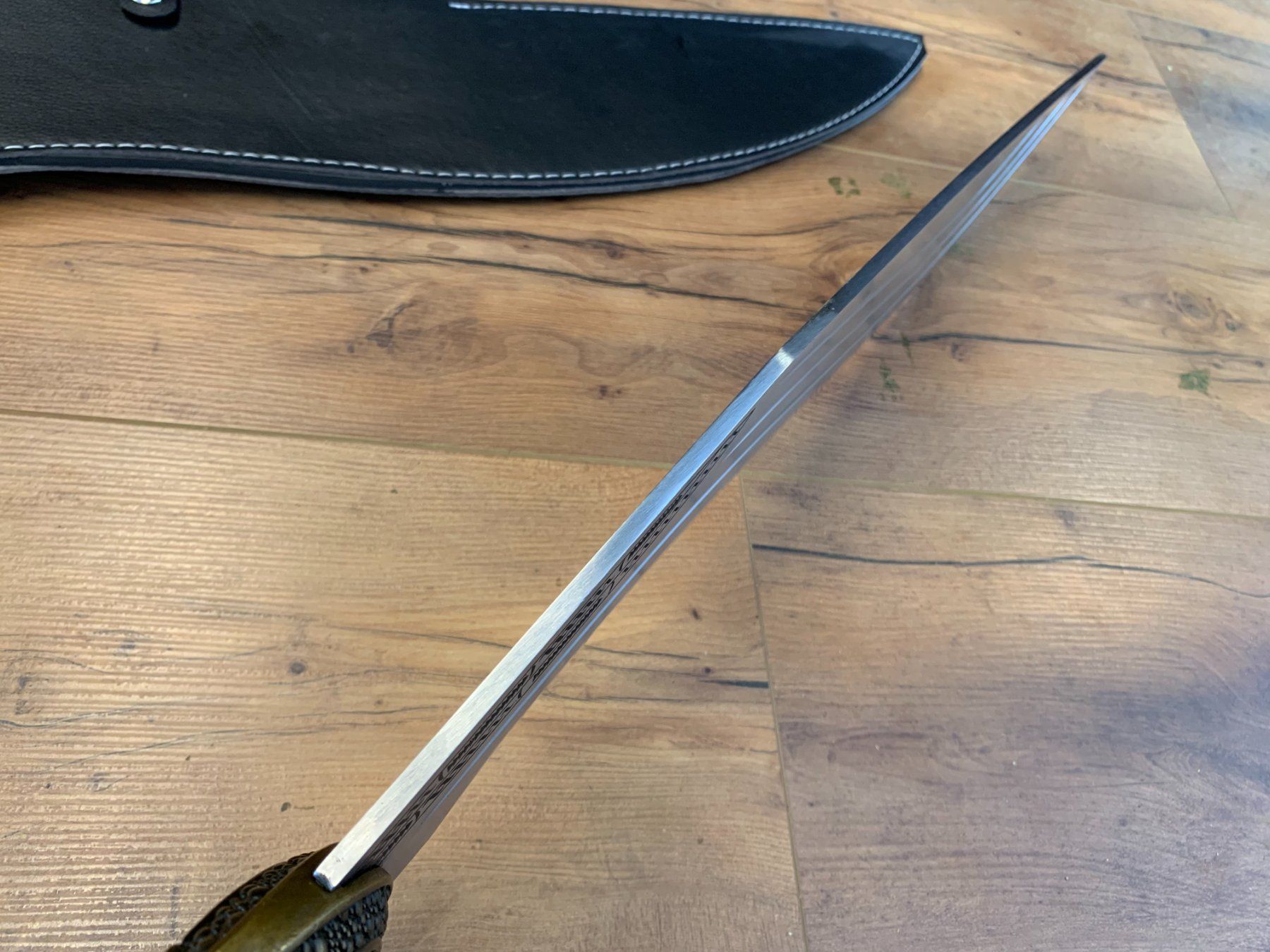 Posate: XXL massive Kukri Machete Messing-Griff & Ring-Knauf 85cm – Nuovo e nell'imballaggio originale da Bergdietikon venduto da shopAgent 6