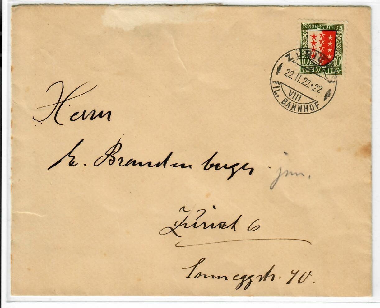 Alle Briefmarken: PJ Brief  22.II.22. 22 – Gebraucht aus Hochdorf von Ziegel-16