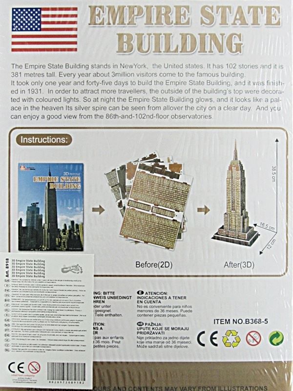 Puzzle: 3D-Puzzle Empire State Building New York – Nuovo e nell'imballaggio originale da Wettingen venduto da Swala 2