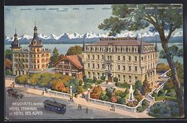 Neuchatel, Hotel Terminus et Hotel Des A