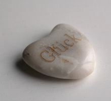 Stein "Glück" / Glücksbringer / Deko-Stein