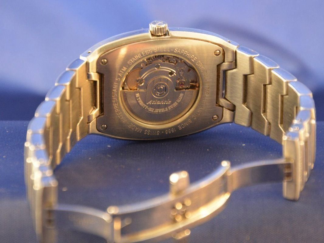 Atlantic Orologi: Atlantic Mariner Automatic Herrenuhr, mit Edelstahl Armband – Usato da Bassersdorf venduto da antik_leo 2