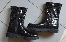 Bottines noires vernies hiver