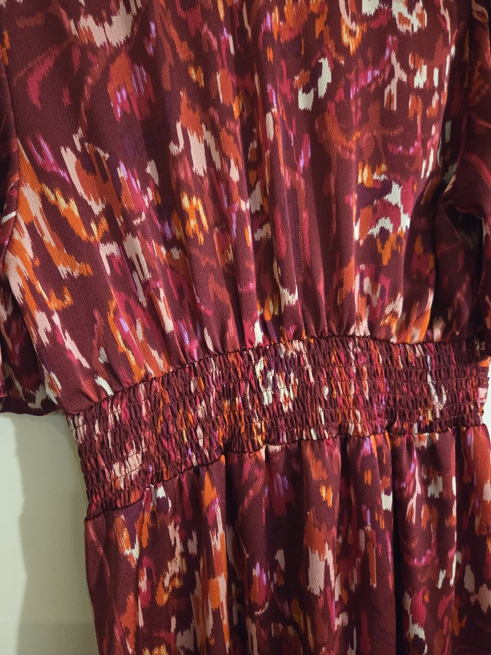 Vestiti: Y coo Paris Kleid, bordeauxrot gemustert, Gr. M – Usato da Dübendorf venduto da Timulka 5