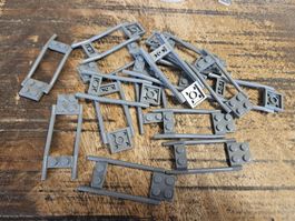 lego 2397 lot de 16 pièces Dark Bluish Gray Horse Hitching /