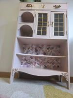 Vintage Regal/Hängeschrank, Shabby Chic, rosa, Unikat!