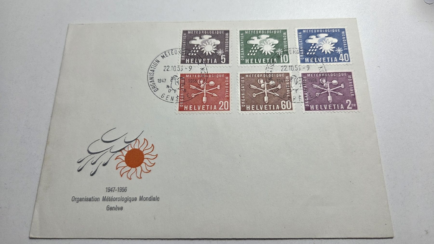 Tous les timbres: 1956 FDC OMM Blanco Kuvert – D'occasion à Arni AG par Moth68