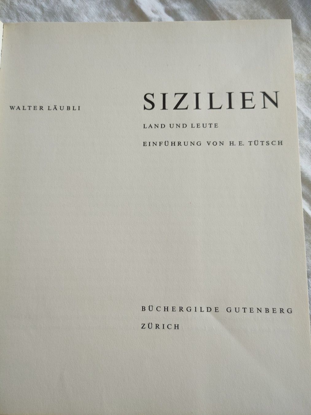 Libri: Buch Sizilien von Walter Läubli – Usato da Zürich venduto da skr_rln9 1
