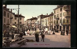 Locarno, Mercato mit geschäftigem Treib