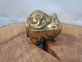 1 antiker End Knopf für Vorhangstange Messing (LOT2690#FBS2)