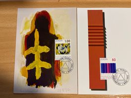 Liechtenstein Kunst-Postkarten, 2 Stk., Jahrgang 1993, Top!