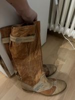 A‌ real  leather vintage boots ( Vero Cuoio) Made in italy