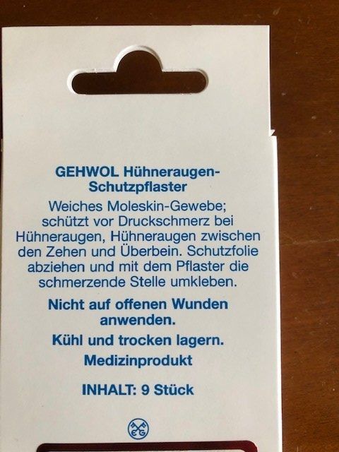 Pedicure: Hühneraugen - Schutzpflaster – Nuovo e nell'imballaggio originale da Nottwil venduto da Frontal 1