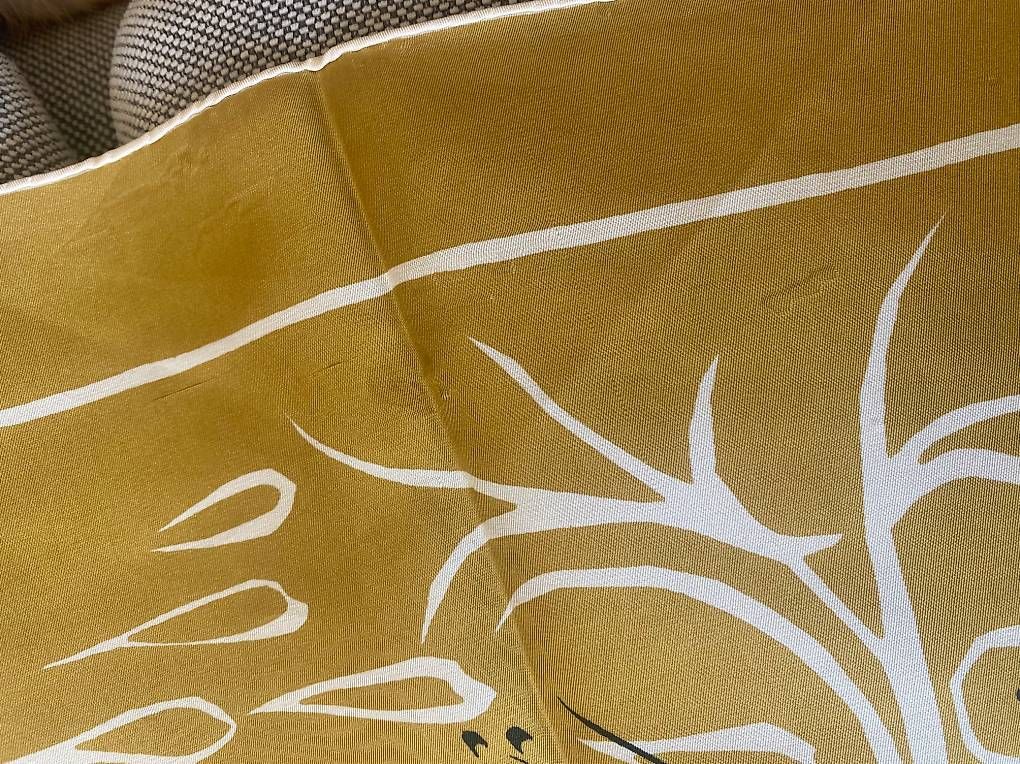 Foulards, Tücher & Schals: Foulard en soie jaune moutarde – Gebraucht aus Le Pont von Cigalon 3