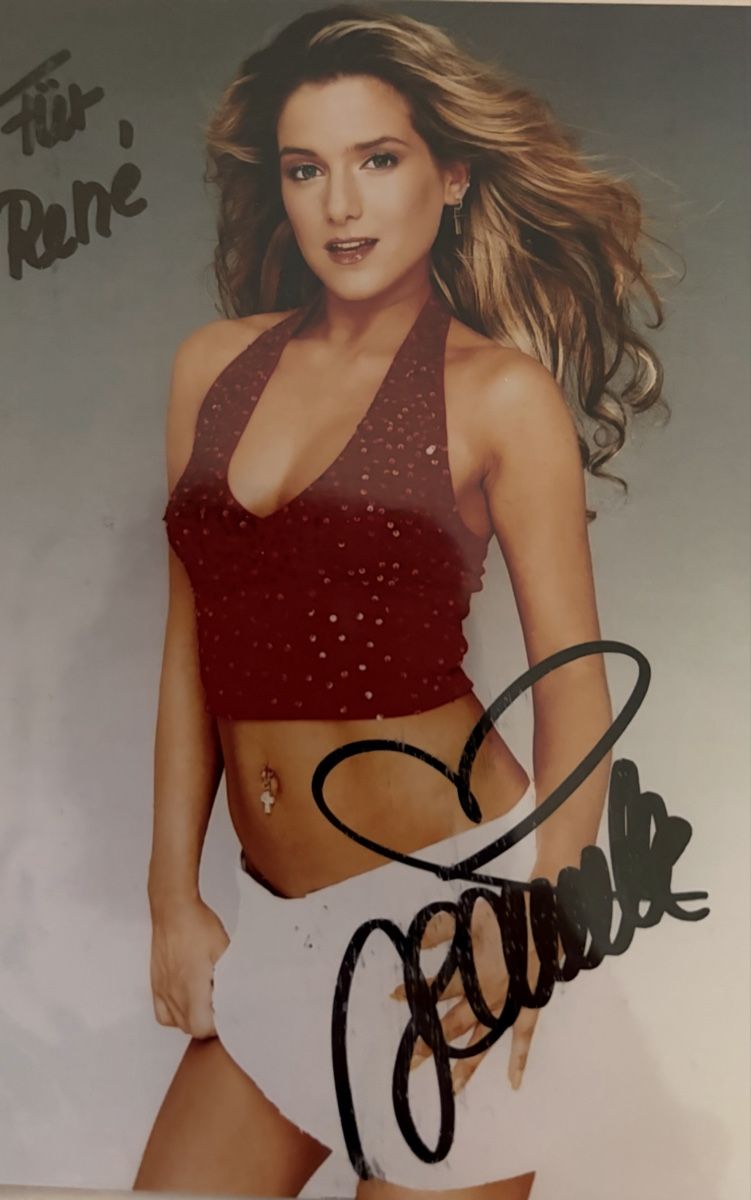 Autografi: Original Autogramm Jeanette Biedermann mit Widmung – Usato da Widnau venduto da Spetz