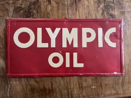 Altes Blechschild Olympic Oil 