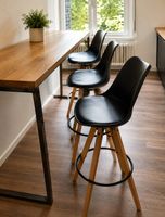 3 tabourets bar bois / 3 Barhocker Holz schwarz