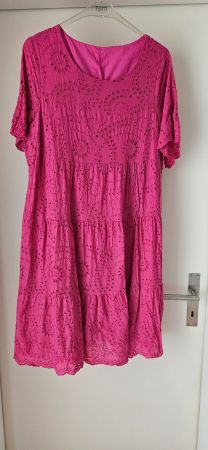 Sommerkleid in Pink mit Unterkleid Gr. L = 40/42