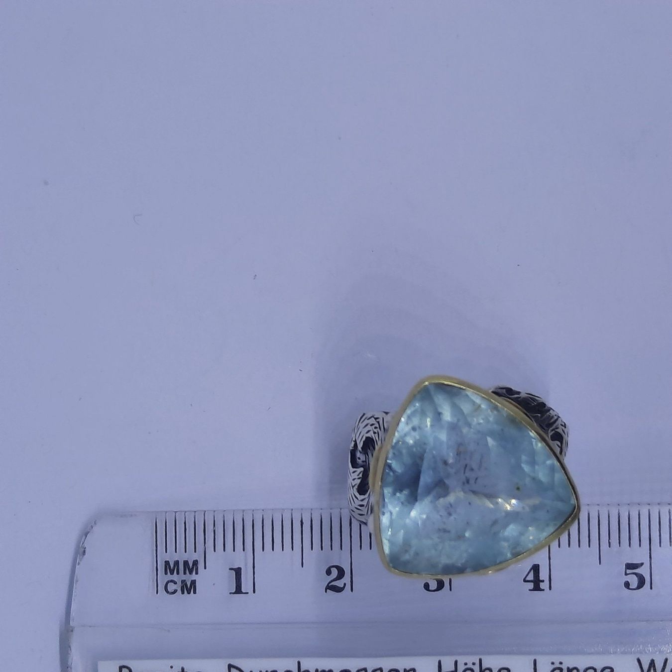 Anelli: Edler Ring mit bezauberndem Aquamarin Edelstein Gold Silber – Usato da Unterägeri venduto da Altgoldschmuck 7