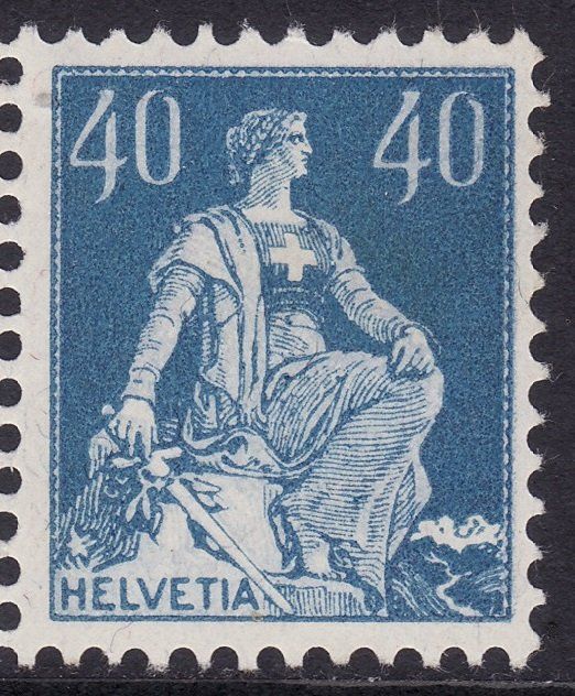 Alle Briefmarken: Plattenfehler ZNr. 156.2.01 (fehlender Quellfluss rechts) – Defekt aus Gränichen von Teufenthaler
