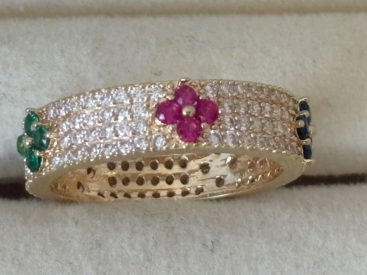 Anelli: Luxus Elegante Gr.19/9 Ring Farbe: Gold/Milticolore – Nuovo (secondo la descrizione) da Biel-Bienne venduto da Roserosse13 3