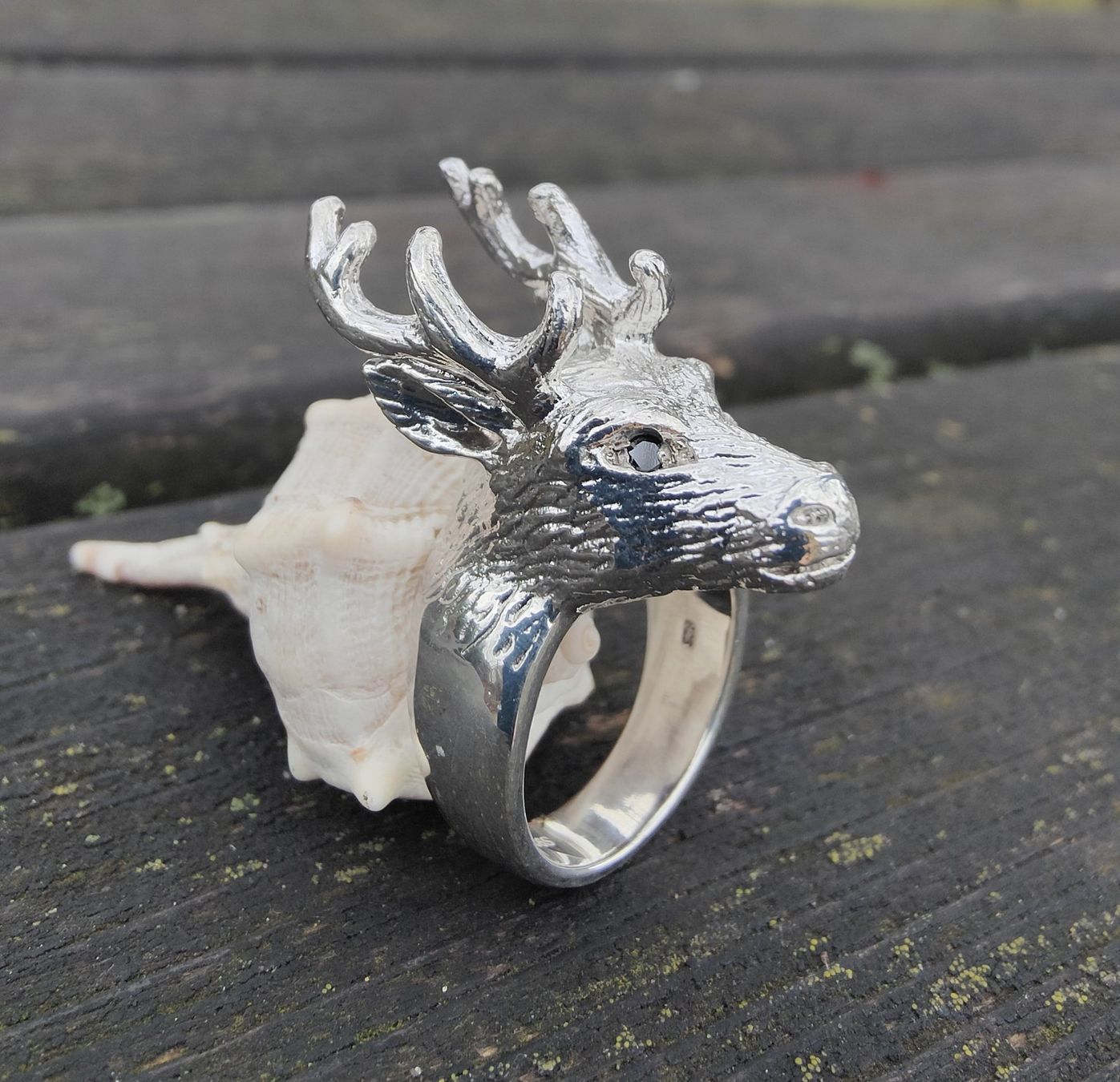 Anelli: Origineller Rentier Ring aus Silber 925 – Nuovo e nell'imballaggio originale da Rümlang venduto da 21f 5