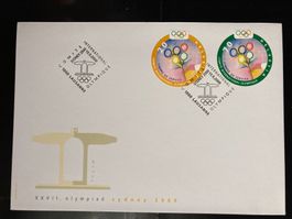 Schweiz IOC 2000 FDC MH Olympische Spiele Sydney