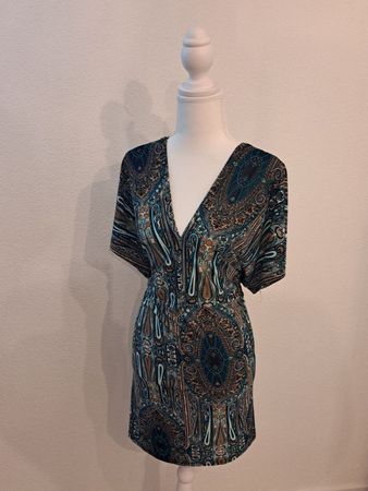 Sommerkleid blautöne, Paisleymuster