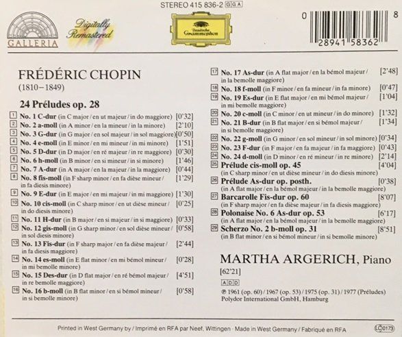 CD: Chopin - 26 Préludes – Usato da Grüningen venduto da azulamarillo 1