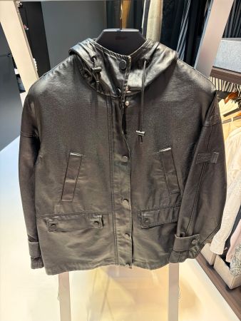 YS ARMY Damen Jacke Leder Schwarz Grösse M neuwertig