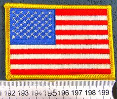 USA FLAGGE GESTICKT AUFNÄHER/KLEBER 85X60mm MIT LEIM