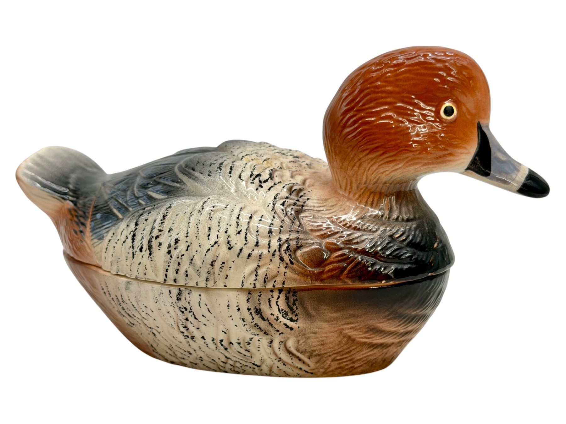 Ciotole: Michel Caugant, terrine canard en faience, signée – Usato da Morges venduto da magicle 6