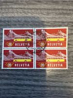 Helvetia Briefmarken 20 Rappen, Viererblock, Top Zustand!