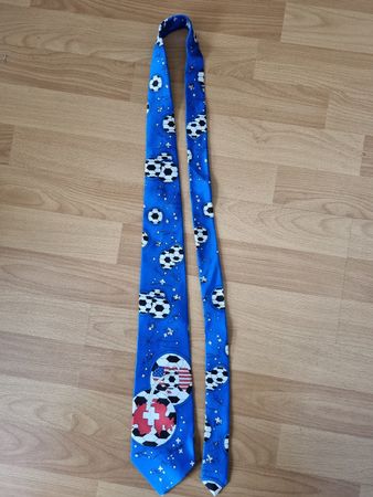 Blaue Krawatte "Swiss Team Joey" Fussball Motiv⚽️