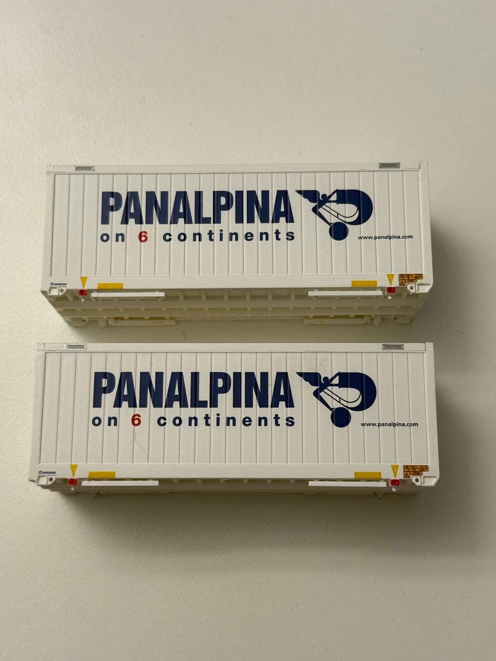 Roco Modellini di ferrovie: Roco 2x Panalpina Container / HO – Usato da Jonschwil venduto da sutfra12