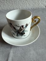 Hutschenreuther Tasse mit Unterteller, Goldverzierung