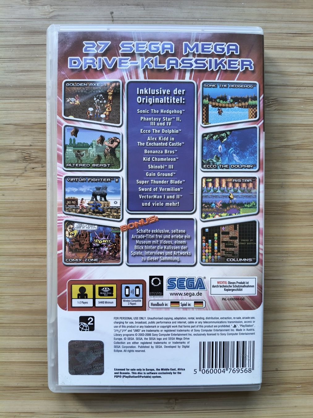 Giochi: Sega Mega Drive Collection (PSP) – Usato da Riedholz venduto da ste_96cd 1