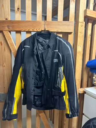 IXS Motorradjacke Schwarz/Gelb mit herausnehmbarem Innenfutt