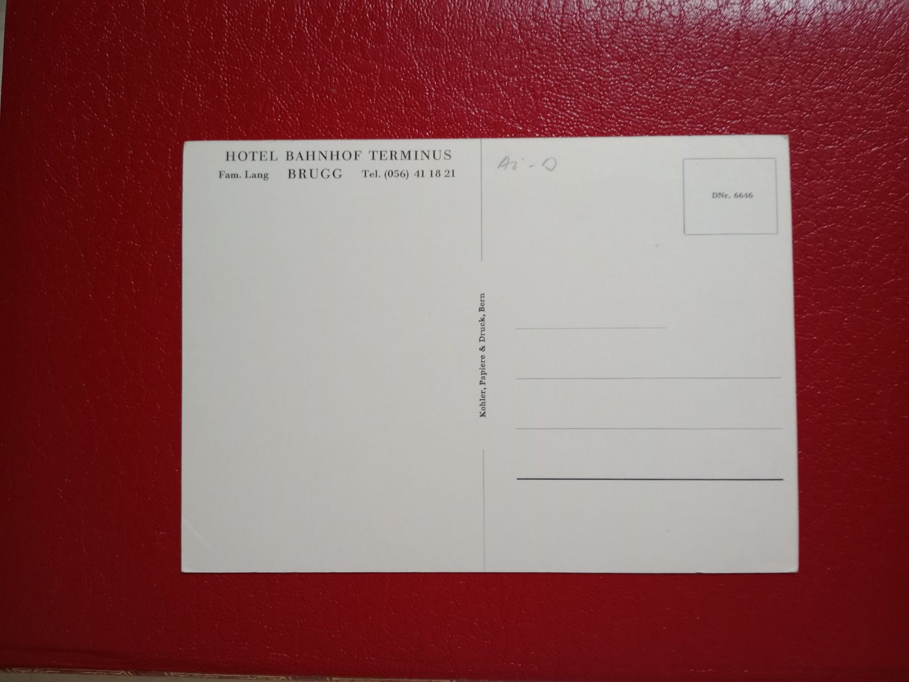 Cartoline postali: Brugg Aargau Hotel Bahnhof Terminus – Usato da Küttigen venduto da Melisch1000 1