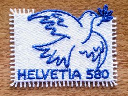 SUISSE HELVETIA neuf** 2025 timbre brodé colombe de la paix