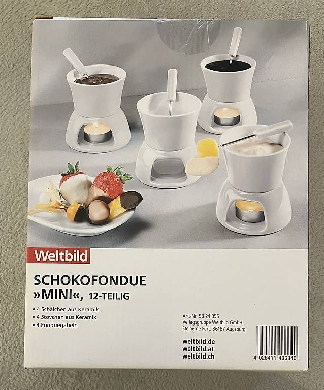 Elettrodomestici da cucina: Schokofondue "Mini", 12-teilig – Nuovo e nell'imballaggio originale da Frauenfeld venduto da and_vkf7